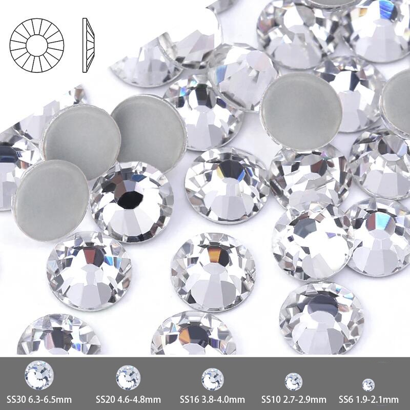 Qiao Crystal Clear Flatback Iron On Hotfix Rhinestone For Needlework ...