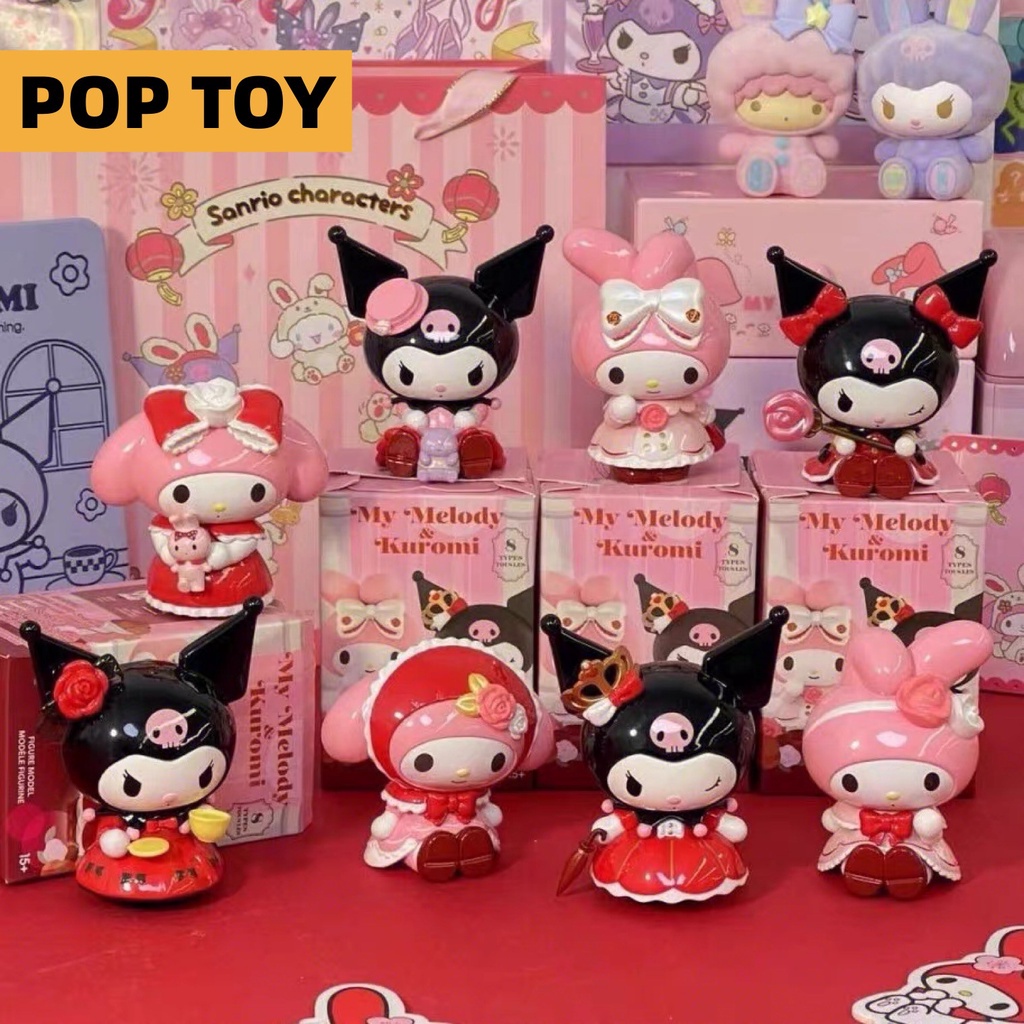 Sanrio Watak My Melody & Kuromi Series Blind Box Doll Angka Comel Hobi ...