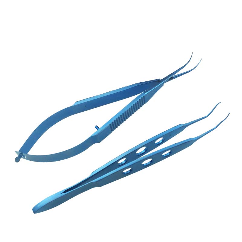 2Types Duckbill Lens Implantation Tweezers Autoclavable Intraocular