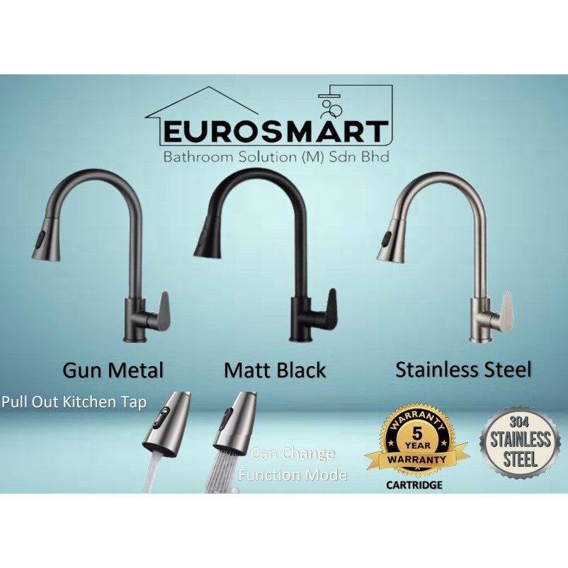 LUUTO Brand Stainless Steel SUS304 Kitchen Tap Pull Out (Matt Black