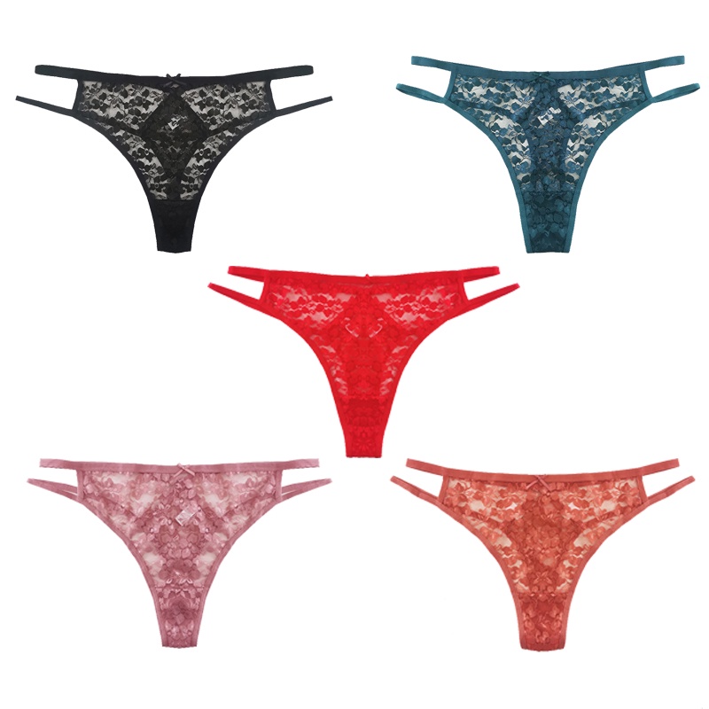 Women Sexy See Through Lace G-strings Thongs Underwear Briefs Panties  Lingerie