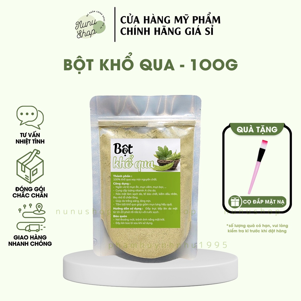 [100g] Pure Bitter Melon Powder Reduces Acne, Alkaline Oil, Provides