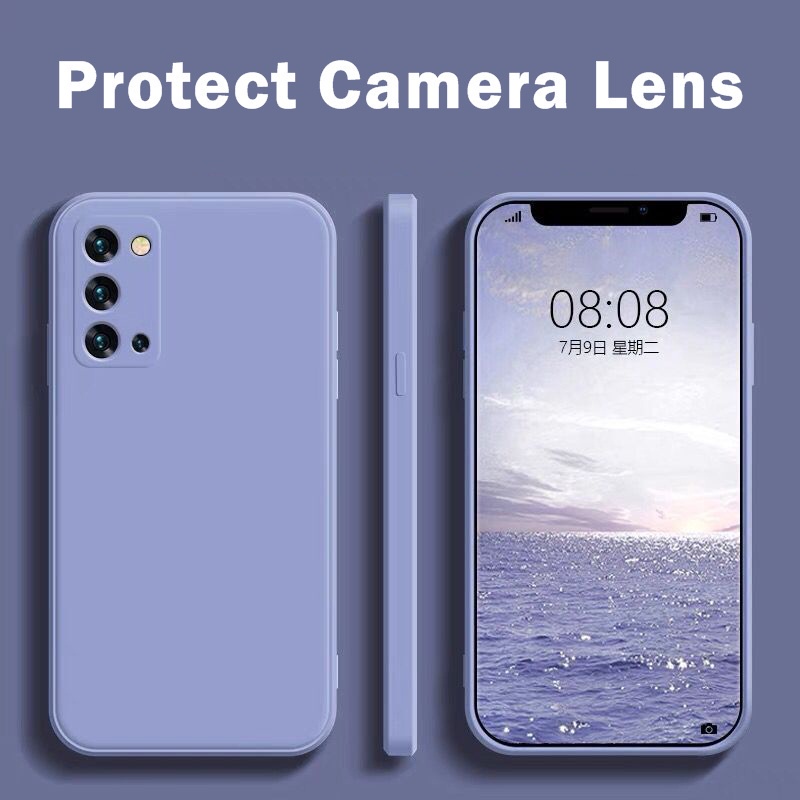 Custodia DESSEN Per Huawei Honor 70 5G: Morbida Al Touch, Con Anello Rotante 360° E Supporto Magnetico Per Auto. Colore Viola.