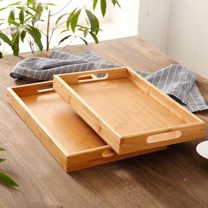 Wooden Tray With Handles Dulang Food Wood Table Trays Large Rectangular ...