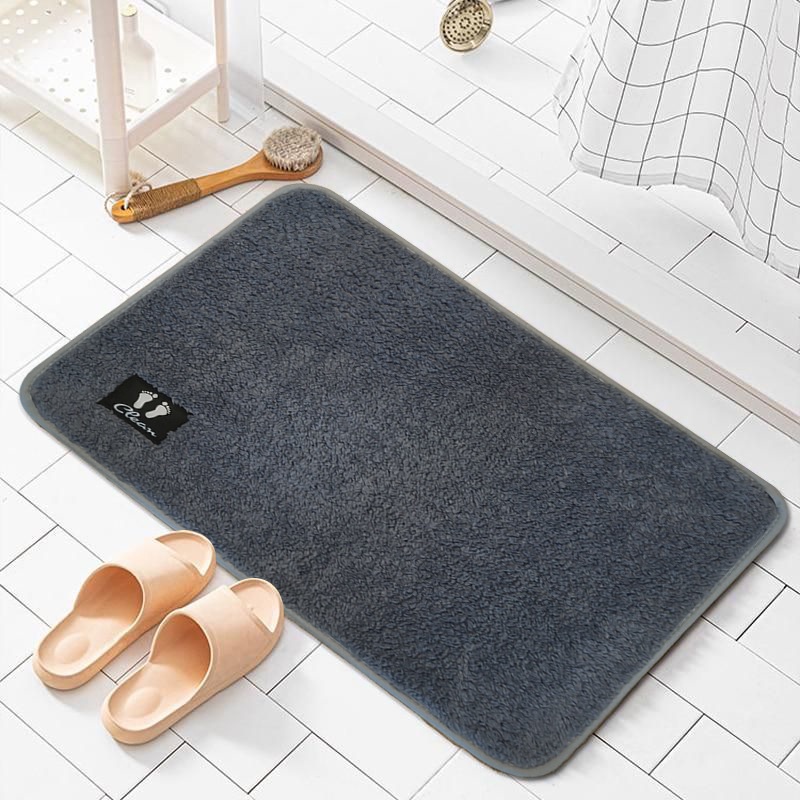 Bath Mat Kitchen Carpet 40*60cm Cotton Velvet Floor Mat Water Absorption Rug Bathroom Mat