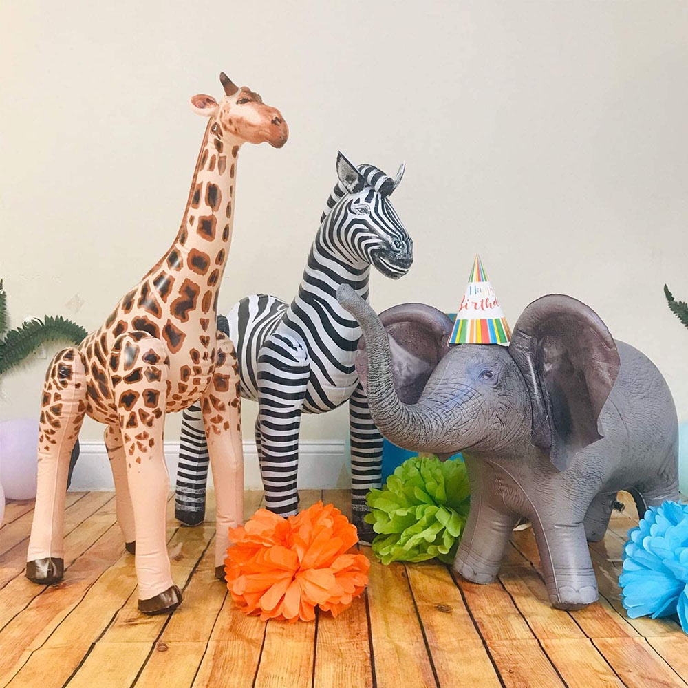 Large Simulation Toys for Kids Giraffe Zebra Elephant Jungle Animal ...