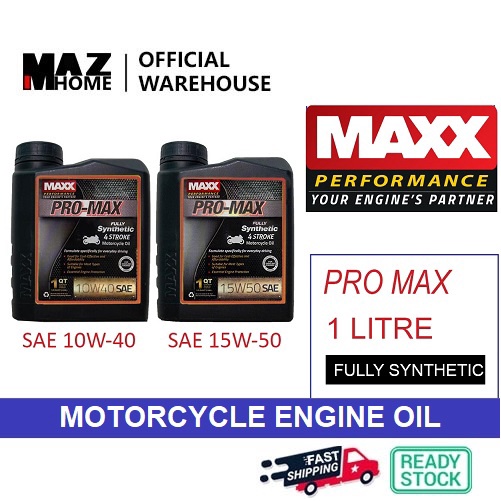 MAXX PERFORMANCE Motorcycle Engine Oil Minyak Hitam Pro Max Fully