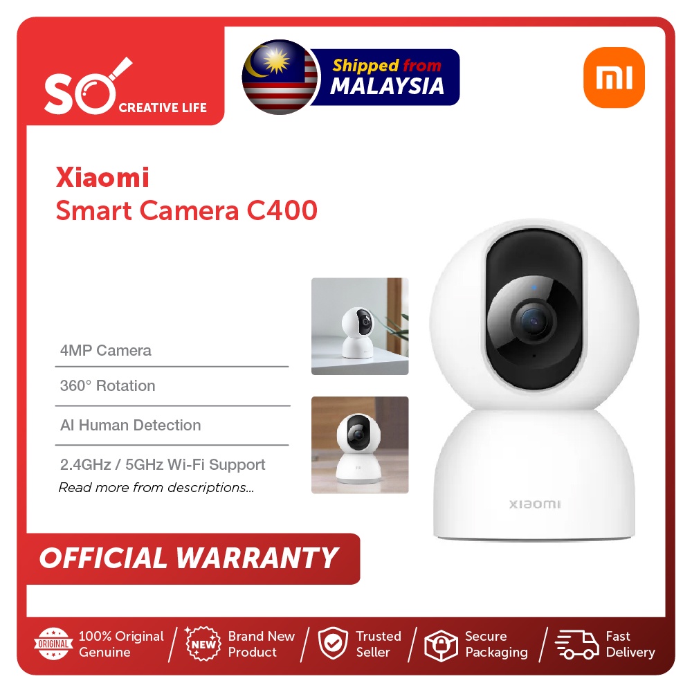 Xiaomi Smart CCTV C400 MJSXJ11CM | Mi Malaysia Warranty | 4MP | 360 ...