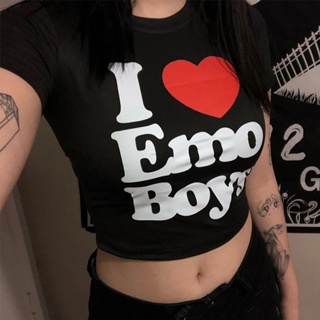 I Love Emo Girls Tshirt / I Heart Emo Girls T Shirt / Y2K -  Australia