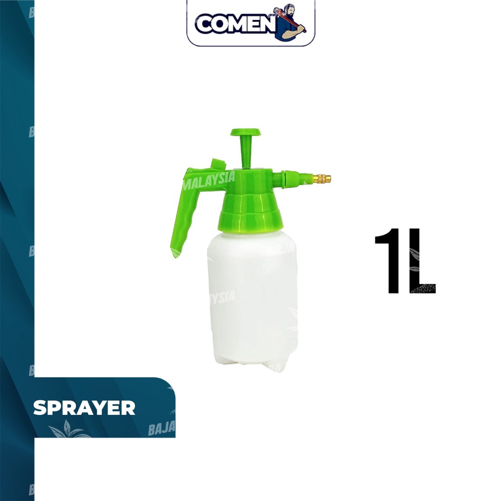 COMEN Garden Pressure Sprayer 1 Liter Plastic Garden Spray Pump Pam