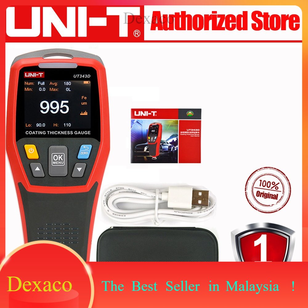 UNIT UT343D Thickness Gauge Digital Coating Gauge Meter Cars Paint