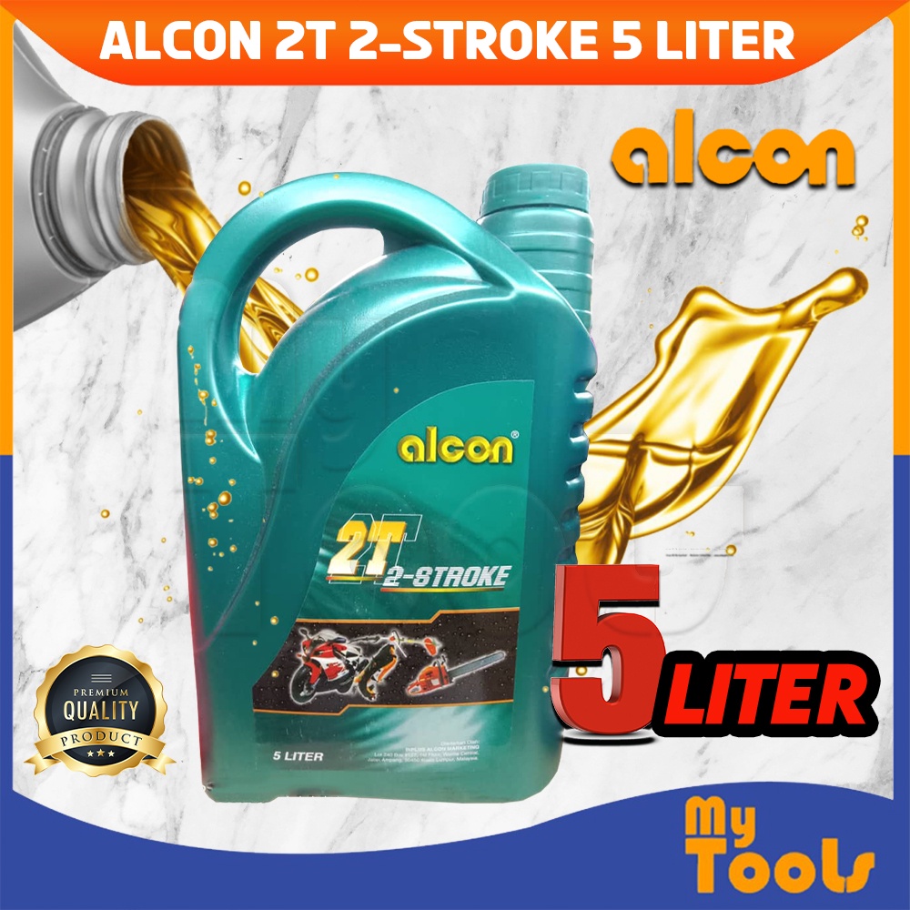 Mytools Alcon 5 Litre 2T 2 Stroke Engine Oil (Made in UAE) Shopee