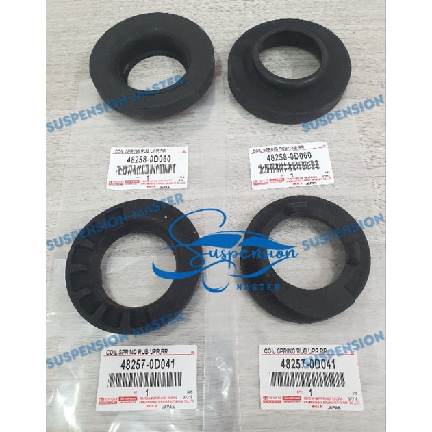 4 IN 1 SET REAR COIL SPRING RUBBER UPPER LOWER TOYOTA VIOS NCP42 NCP93 NCP150 NSP151 YARIS