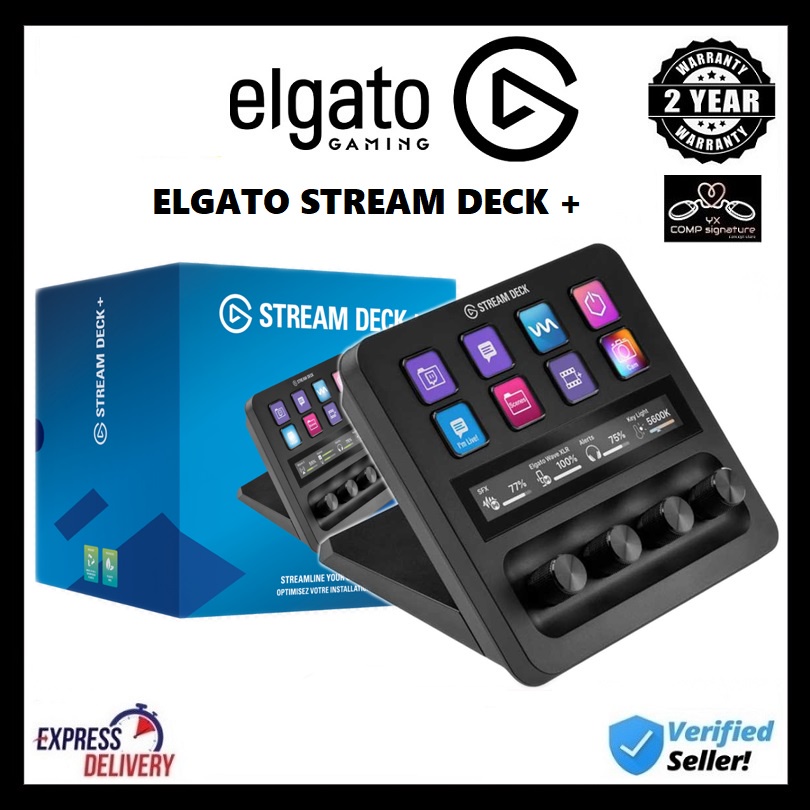 ELGATO STREAM DECK + AUDIO MIXER PRODUCTION CONSOLE STUDIO CONTROLLER ...