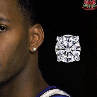 MALCOLM1 Geometric Korean Ear Cuff Trendy Crystal Magnet Ear Clips Titanium steel Small Elegant Round Vintage For Men Women Clip On Earrings Multicolor Shopee Malaysia