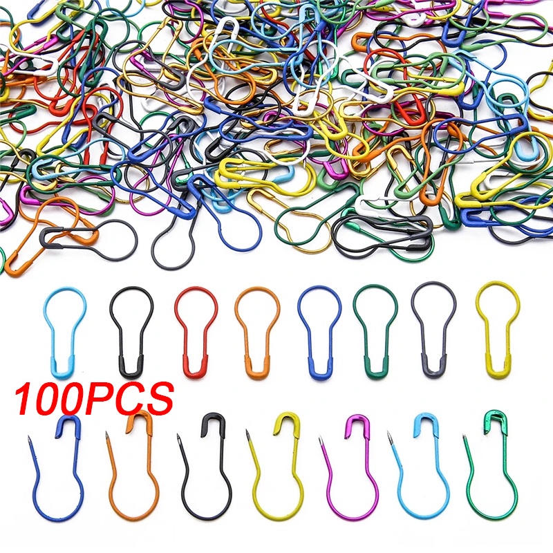 100Pcs Colorful Knitting Crochet Locking Stitch Marker Hang Tag Safety ...