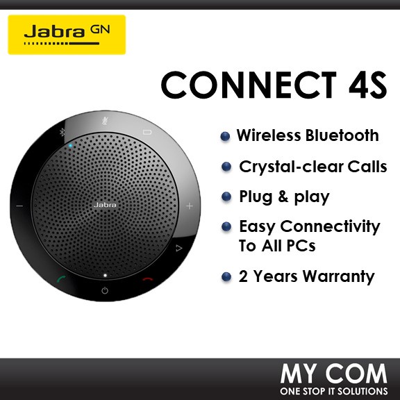 Microphone Compact Design Jabra With Malaysia Shopee 4s Portable Speaker & Built-In Bluetooth Wired Wireless Connect |