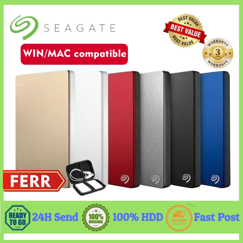 Seagate External Hard Disk 500GB 1TB Backup Plus Slim USB 3.0 HDD 2.5
