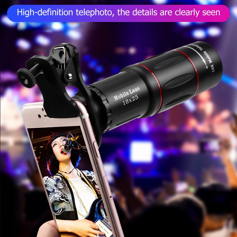 Apexel Lens 18X25 28X 8X 10X 36X 64X Concert Phone Zoom Lens Camera ...