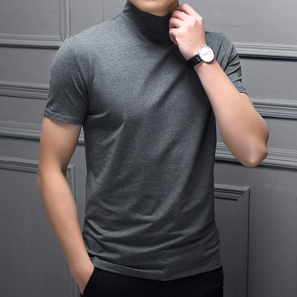 Men's short sleeve turtleneck sale