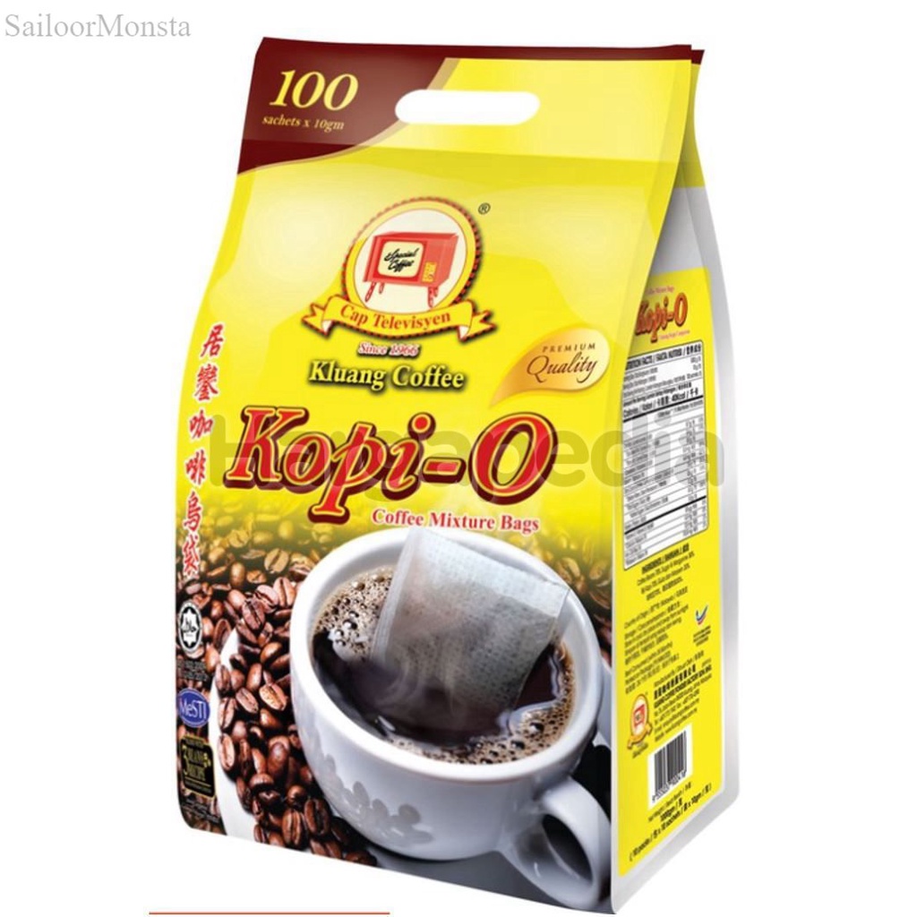 Kluang Coffee Cap Televisyen Kopi O Kosong Eco Pack (100 sachets x 1
