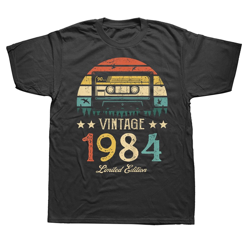 Vintage 1984 Retro Cassette 39th 39 Years Old T Shirts Summer Graphic ...
