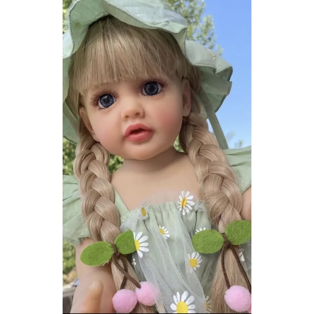 55CM full body soft silicone vinyl Reborn Toddler Girl Betty Pretty  Princess lifelike Baby Doll Christmas Gift for Grils