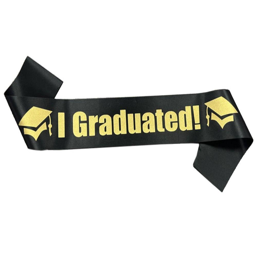BLISS Graduated Satin Sashes Grad Shoulder Belts Women Graduation Belts