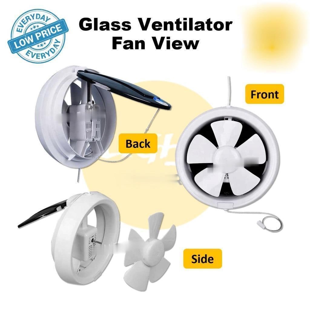 Glass Mounted Exhaust Ventilating Fan 6" 8" Wall Mounted Propeller