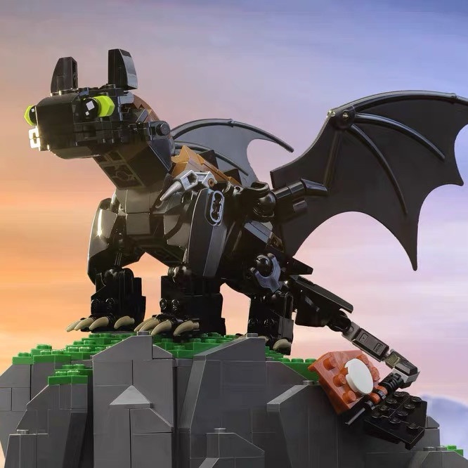 241PCS MOC How to Train Your Dragon Toothless Building Blocks Children ...