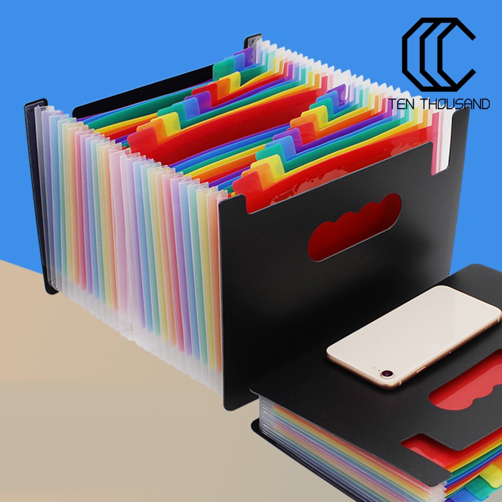 STN♪Colorful A5 Multi-Layer Expanding File Receipt Folder Organizer ...