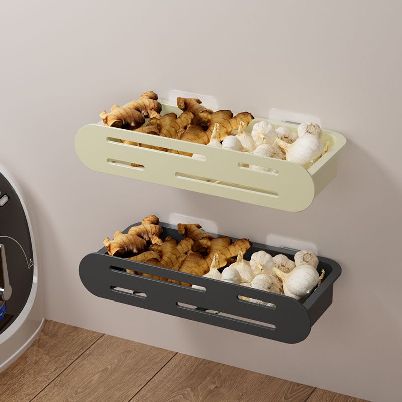 Kitchen Onion Ginger Garlic Storage Rack Wallmounted Nopunching Rack