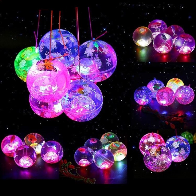 Flashing Luminous Ball Lato Lato Toys Old School Toys Rubber Bouncing Ball Anti Stress T Fun 