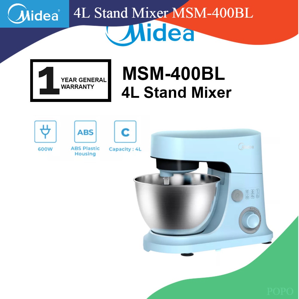 Midea 4L Stand Mixer MSM400BL Shopee Malaysia