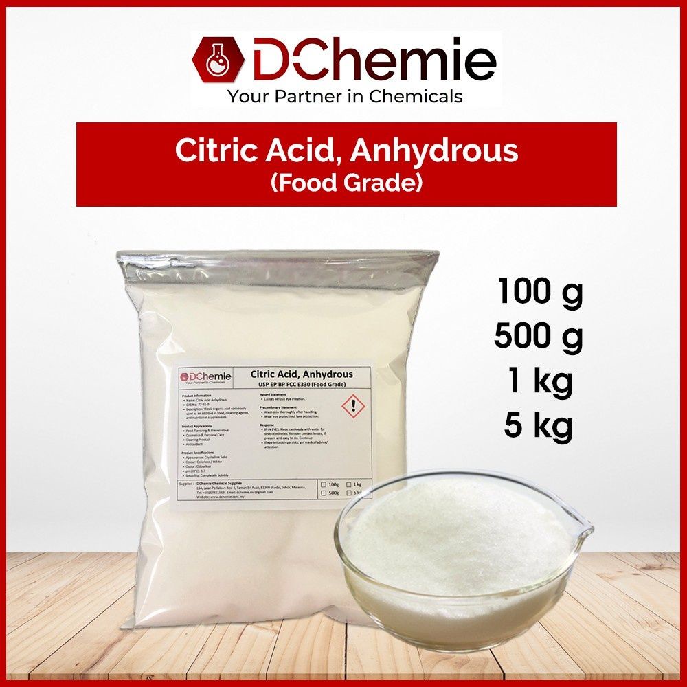 Citric Acid Anhydrous Usp Ep Bp Fcc E Food Grade G G Kg