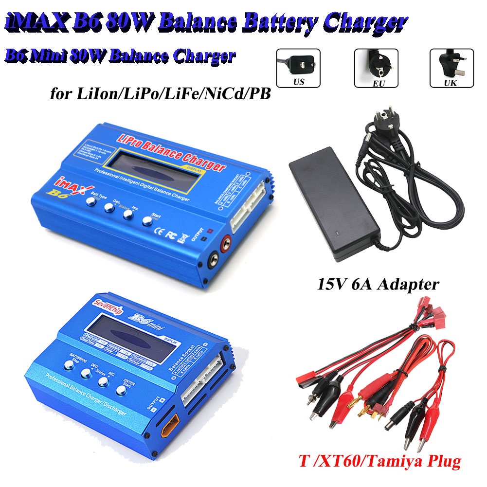 (24h Delivery) IMAX B6 80W Balance Battery Charger Lipo NiMh Liion Ni