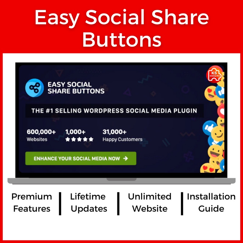 [Lifetime] Easy Social Share Buttons WordPress Plugin (Latest Version