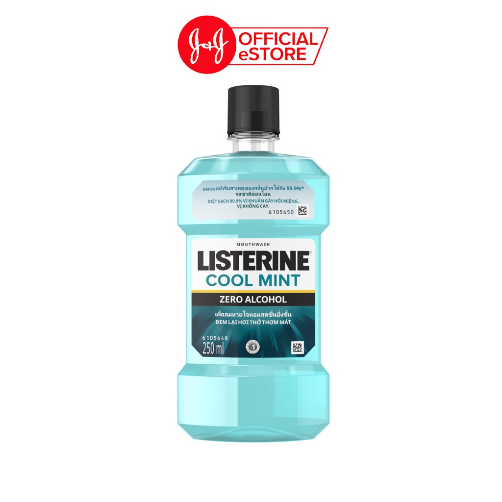 Listerine Cool Mint Zero Non-spicy mouthwash - Capacity 250ml | Shopee ...