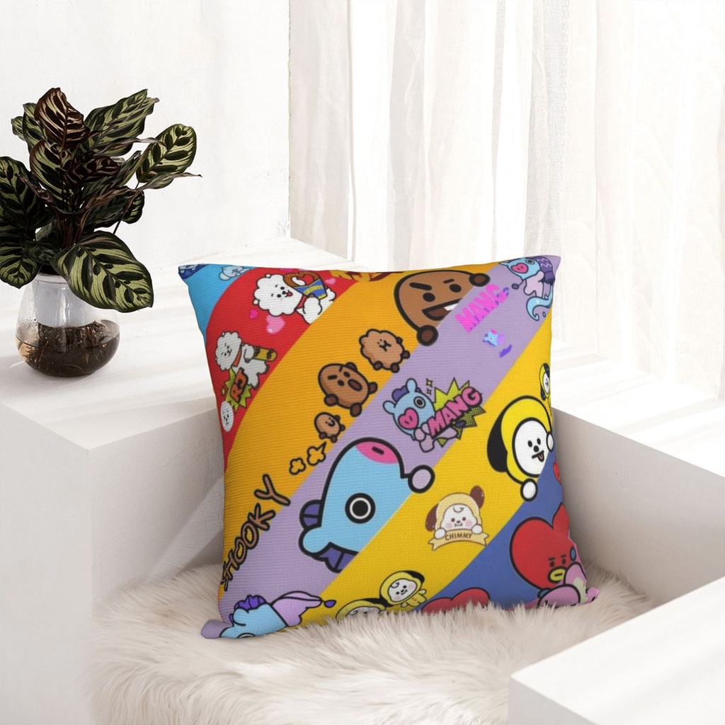 BTS BT21 18 x18 Inch Pillowcase Exquisite Sofa Cushion Cover Lumbar Pillow Pillowcase Home Decor Pillowcase Cushion Shopee Malaysia