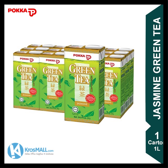 Pokka Jasmine Green Tea 1 Carton (12 x 1L) | Shopee Malaysia