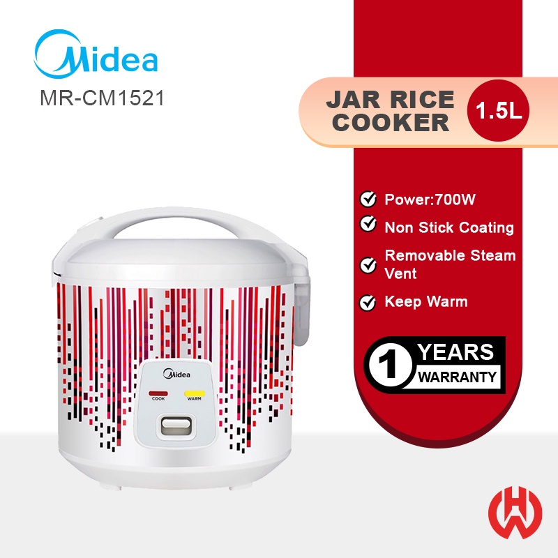 MIDEA 1.8L NON STICK COATING JAR RICE COOKER MRCM1521 Shopee Malaysia