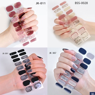 Semi Cured Gel Nail Polish Strips Waterproof Nail Stickers Self