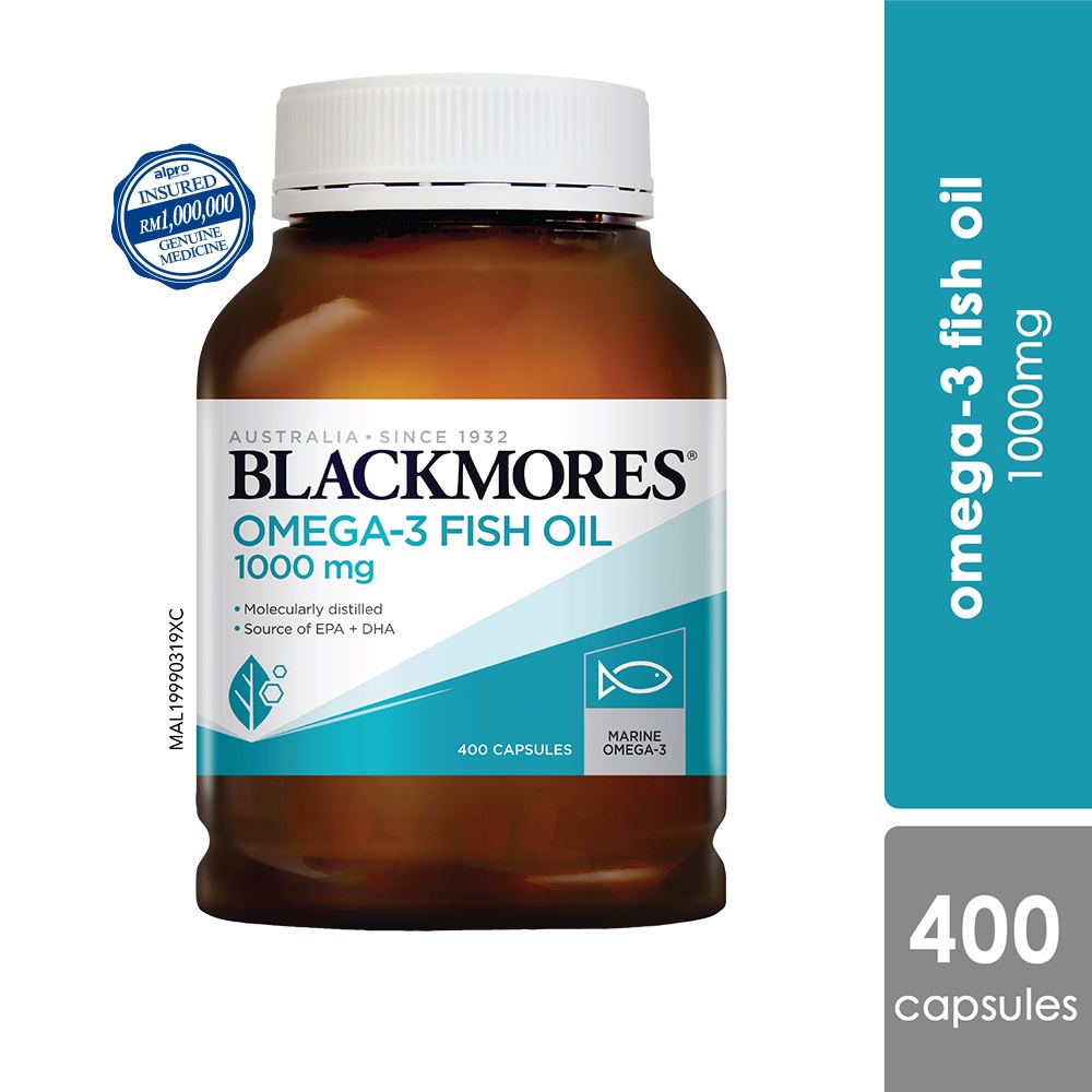 Blackmores Fish Oil (Omega3) 1000mg x 400s For Heart & Brain Health