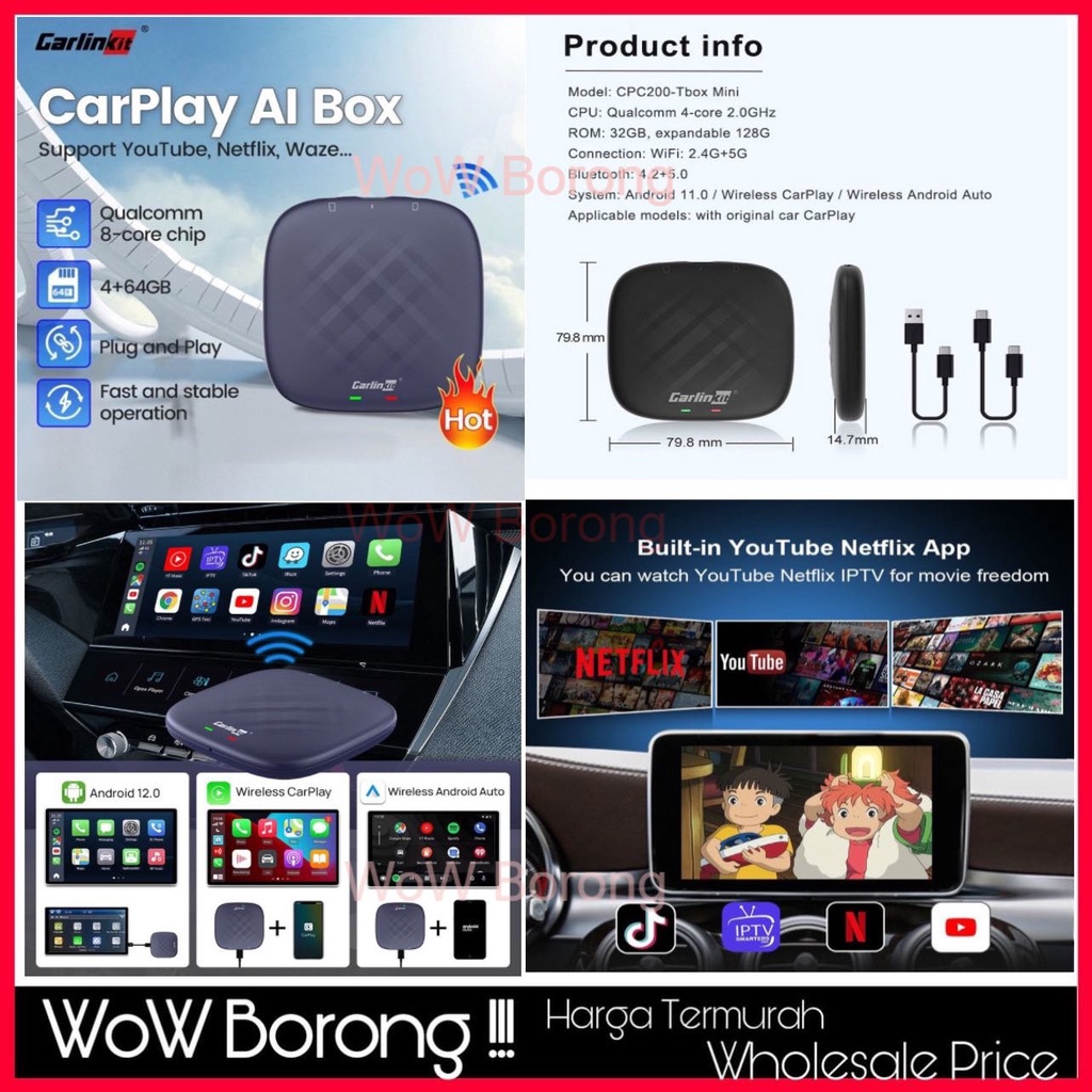Carlinkit Wireless carplay ai box android auto Android 11 / 4+46g ...