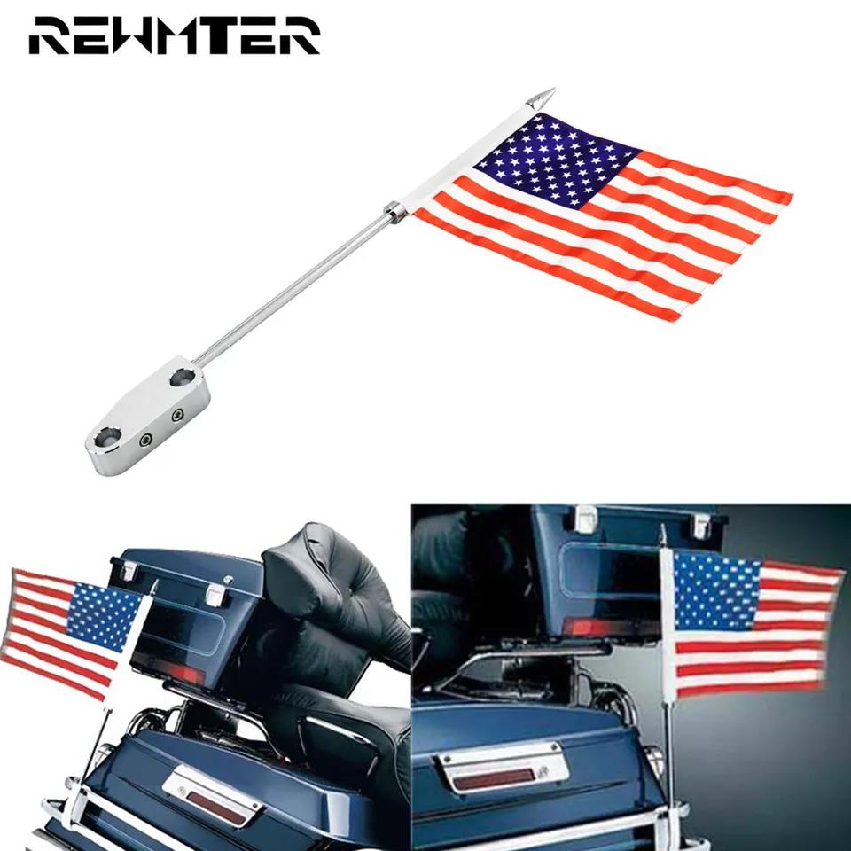 Vertical Motorcycle Flag Pole Rear Side Mount Luggage Rack For Honda Gold Wing