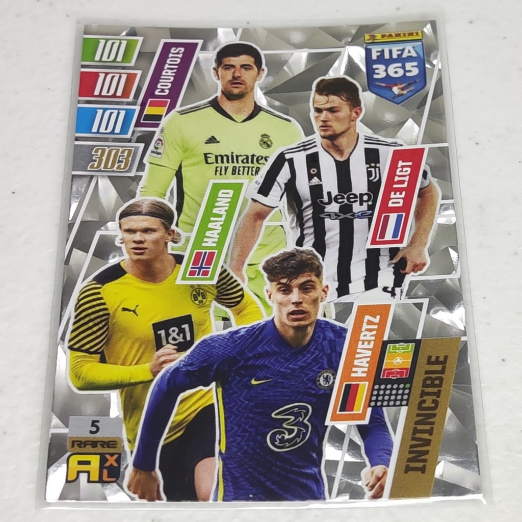 Haaland, Courtois, Havertz, De Ligt Panini Adrenalyn FIFA 365 2022 ...