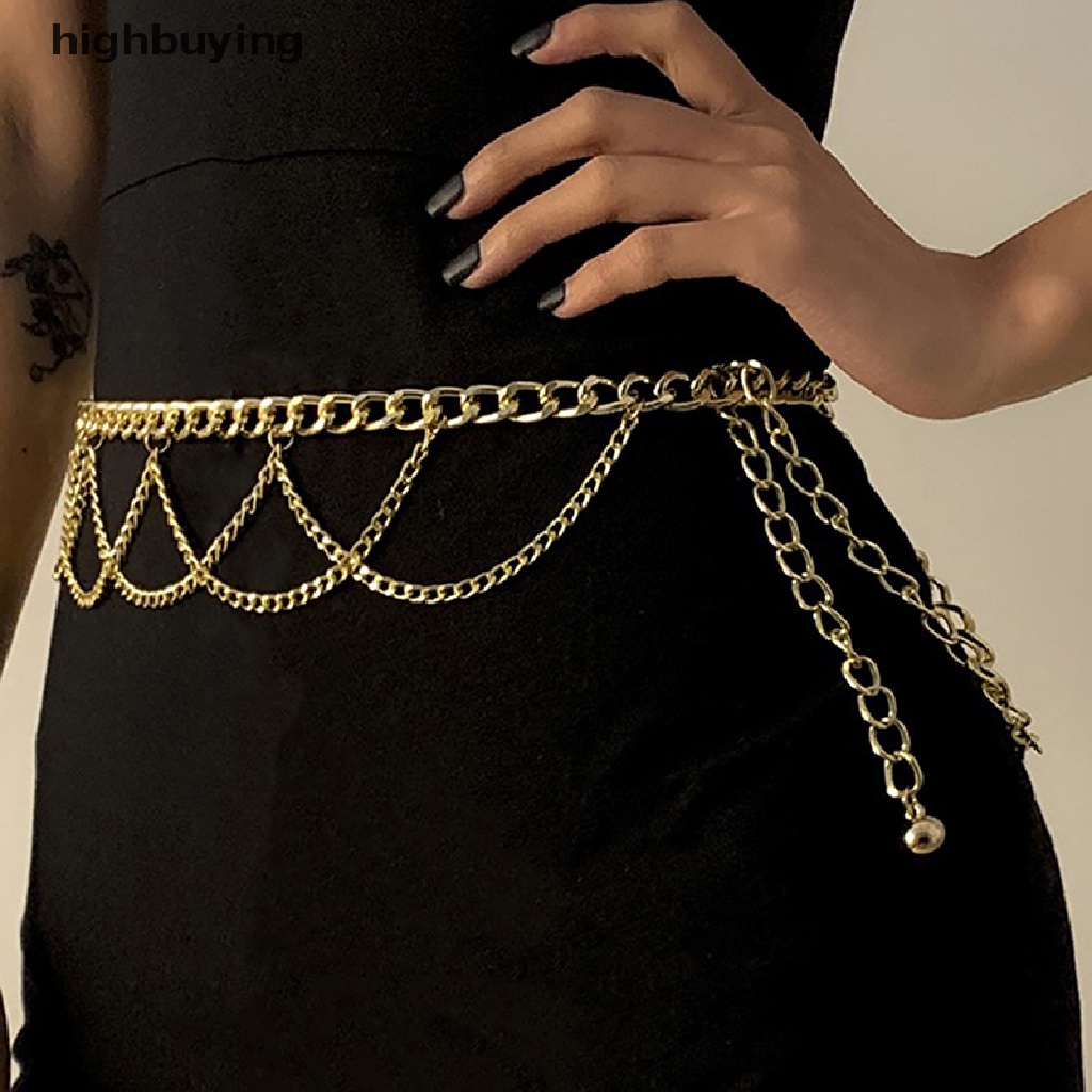 Hbmy Sexy Butterfly Waist Chain Belt Women Punk Chain Alloy Belly Chain