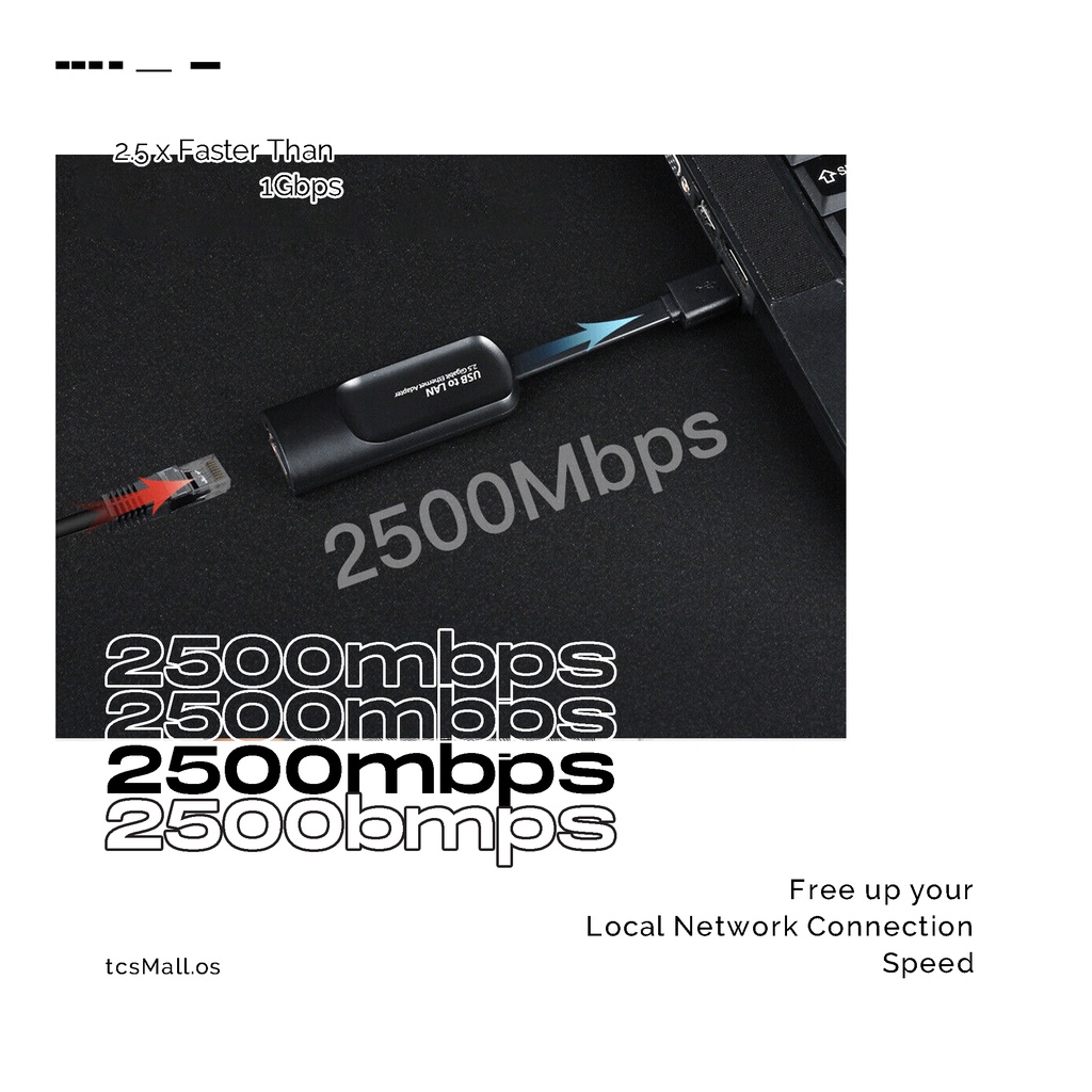 2.5G USB C to Lan Card 2.5 Gbps Network Gigabit NIC RTL8156 Type-C Plug ...