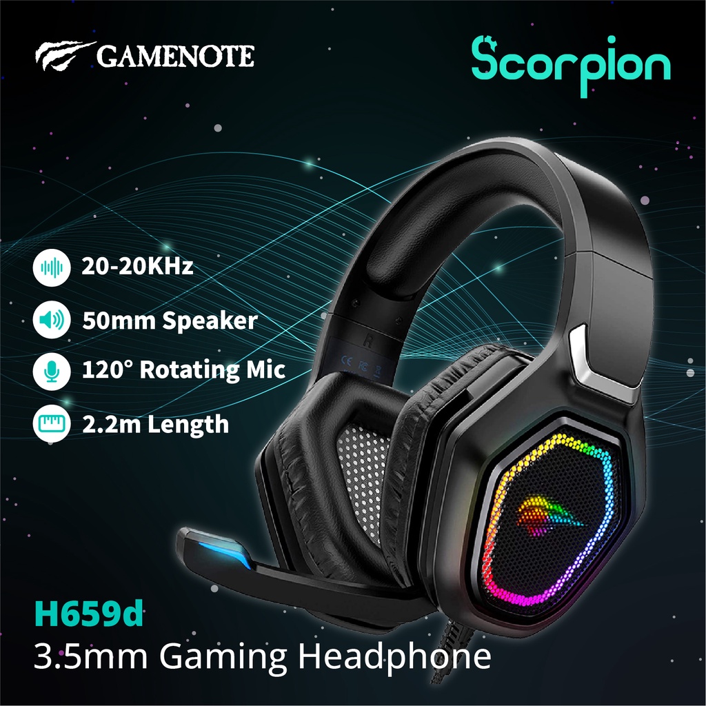 Gamenote H659d Rgb Light Surround Stereo Gaming Headphone Shopee Malaysia