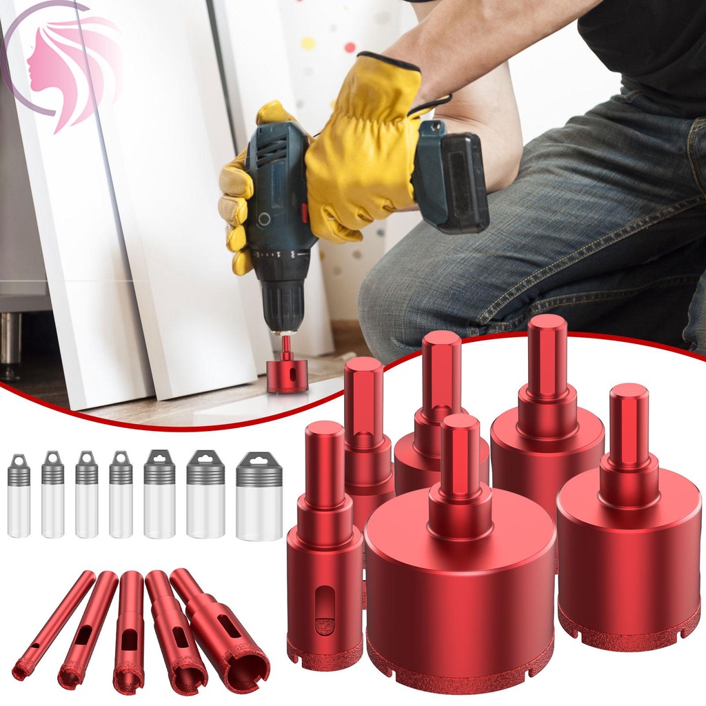 11Pcs Tile Hole Cutter Set 650mm Carbon Steel Diamond Coating Marble